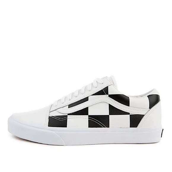 🖤🤍LEATHER CHECKERBOARD🖤🤍OLD SKOOL Vans Shoes🖤 - Picture 5 of 9